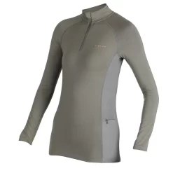 Shires Aubrion Revive Long Sleeve Base Layer (Olive)