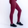 Gallop High-Waist Pocket Silicone Knee Tights (Burgundy)
