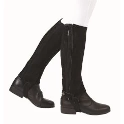 Dublin Adults Suede Half Chaps (Black)