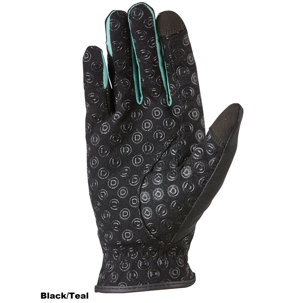 Dublin Cool-It Gel Riding Gloves (Black/Teal) 2 Dublin Cool-It Gel Riding Gloves (Black/Teal) - Image 2