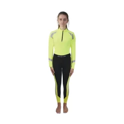 Reflector Adults Riding Tights By Hy Equestrian (Yellow)