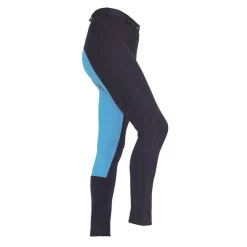 Shires Wessex Ladies Two Tone Jodhpurs (Navy/Turquoise)