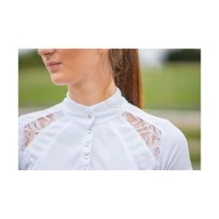 Hy Equestrian Laila Lace Ladies Show Shirt -Sports - Equestrian Riding 293fb pr 22342 hyfashion laila lace show shirt 05 pad 1000x1000