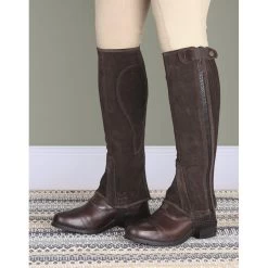 Shires Moretta Adults Suede Half Chaps (Brown)