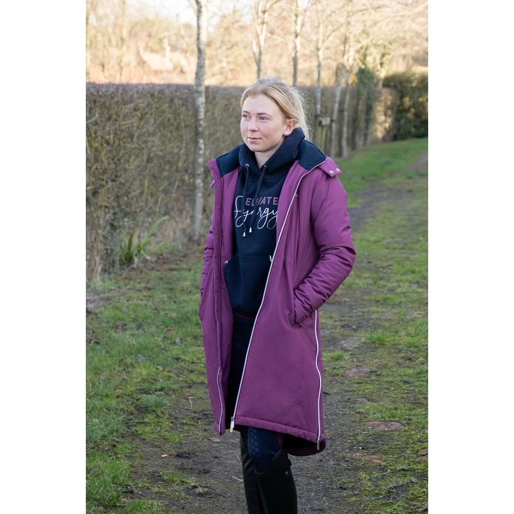 Hy Equestrian Synergy Guard Waterproof Coat (Fig/Navy) - Image 3
