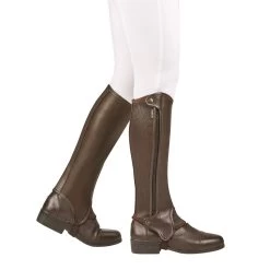Dublin Adults Evolution Rear Zip Half Chaps *Special Offer* Brown XL -Sports - Equestrian Riding 31f96 819170 pad 1000x1000