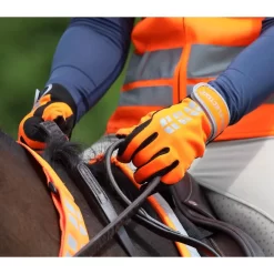Shires Equi-Flector Riding Gloves (Orange)