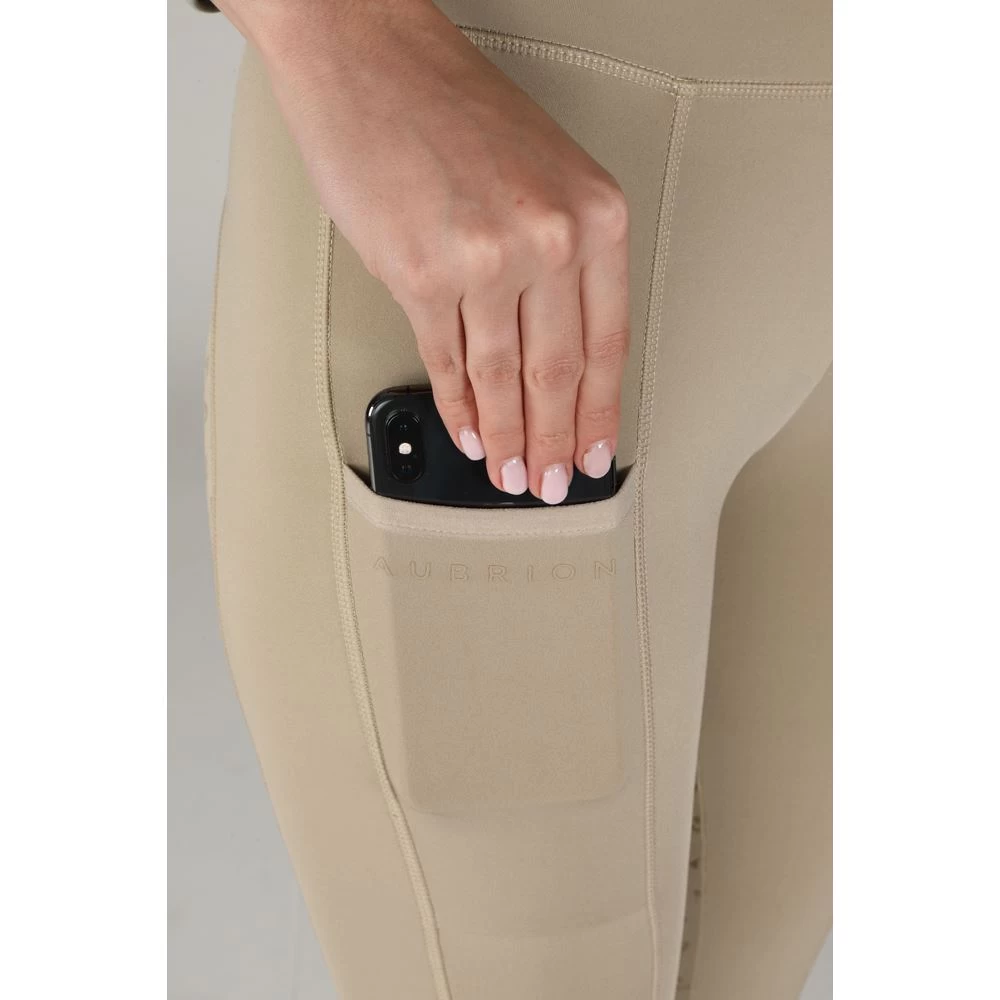 Shires Aubrion Hudson Riding Tights (Beige) 3 Shires Aubrion Hudson Riding Tights (Beige) - Image 3