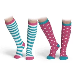 Shires Aubrion Fluffy Socks 2-Pack - Adult (Aqua)