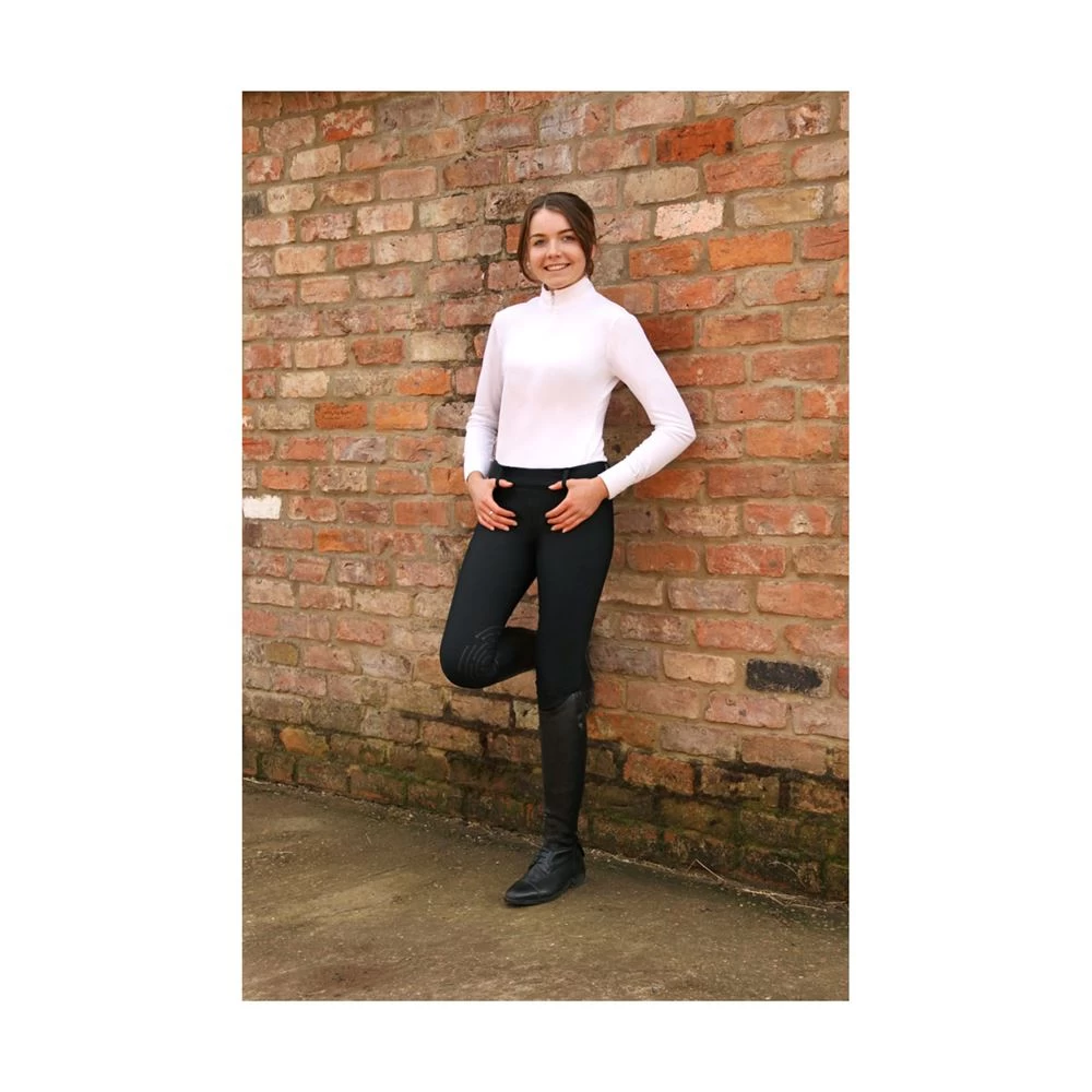 Hy Equestrian Glacial Softshell Riding Tights (Black) - Image 3
