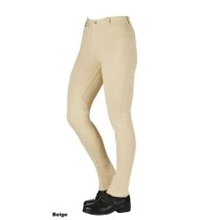 Saxon Warm Up Cotton Stretch Ladies Jodhpurs (Beige)