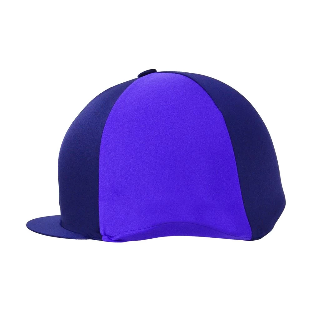Hy Equestrian Two Tone Hat Cover (Navy/Purple) 1 Hy Equestrian Two Tone Hat Cover (Navy/Purple)
