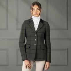Shires Aubrion Saratoga Ladies Jacket (Dark Green Check)