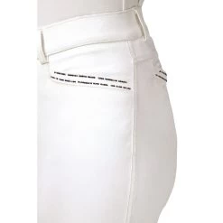 Hy Equestrian Roka Rose Breeches (White With Navy/Rose Gold Diamantes) 7 Hy Equestrian Roka Rose Breeches (White With Navy/Rose Gold Diamantes) -Sports - Equestrian Riding 94d53 30689 hy equestrian roka rose breeches 01 pad 1000x1000