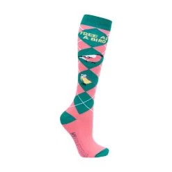 Hy Equestrian Free As A Bird Socks - Pack Of 3 (Fern/Pink) -Sports - Equestrian Riding a3dea pr 37336 hy equestrian free as a bird socks 03 pad 1000x1000