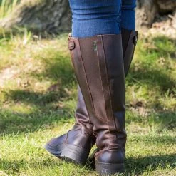 Tuffa Broadland Plus Size Long Leather Riding Boots Brown -Sports - Equestrian Riding ae2d2 tuffa broadland boots brown rear live 1500 pad 1000x1000