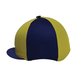 Hy Equestrian Two Tone Hat Cover (Navy/Yellow)