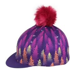 Shires Aubrion Hyde Park Hat Cover (Purple Forest)