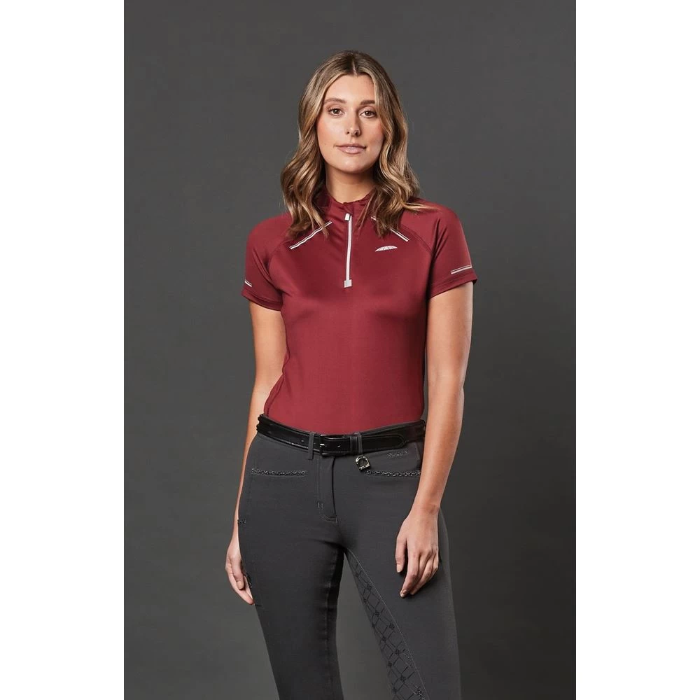 Weatherbeeta Victoria Premium Short Sleeve Top (Maroon)