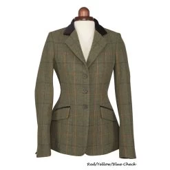 Shires Aubrion Saratoga Ladies Jacket (Red/Yellow/Blue Check)