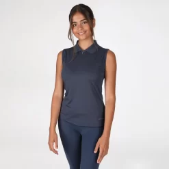 Shires Aubrion Poise Sleeveless Tech Polo (Navy)