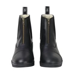 Hy Equestrian Fleece Lined Wax Leather Zip Jodhpur Boot
