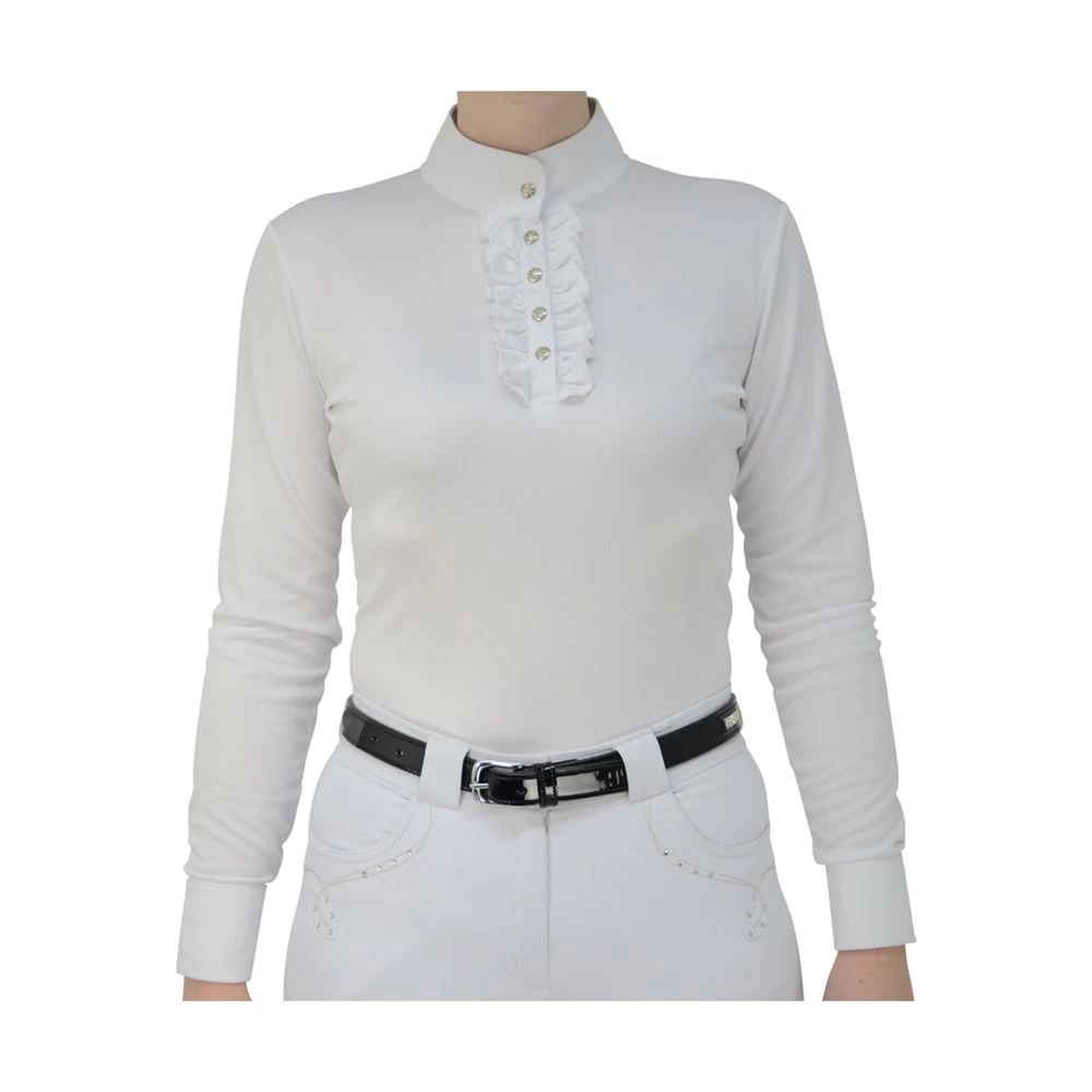 Hy Equestrian Katherine Ladies Ruffle Long Sleeved Show Shirt