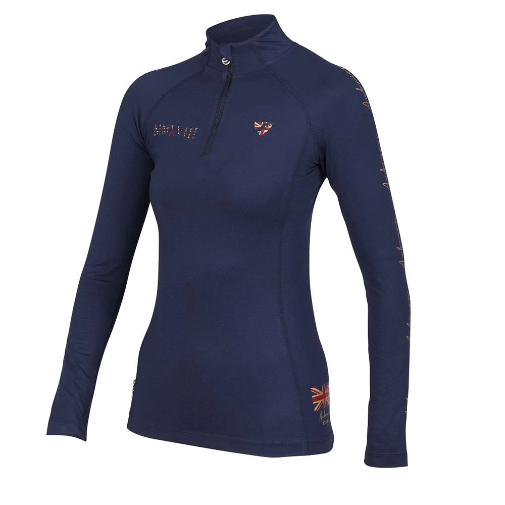 Shires Aubrion Team Long Sleeve Base Layer (Navy Blue) 1 Shires Aubrion Team Long Sleeve Base Layer (Navy Blue)