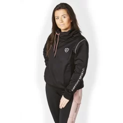 Firefoot Rolled Neck Top - Ladies (Black/Rose Gold)