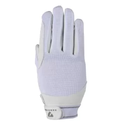 Shires Aubrion Mesh Riding Gloves - Adult (White)