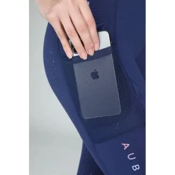 Shires Aubrion Brook Logo Riding Tights (Dark Navy) -Sports - Equestrian Riding e0e6b 8271 dknvy 3 pad 1000x1000