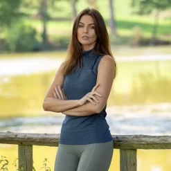 Shires Aubrion Revive Sleeveless Base Layer (Navy) -Sports - Equestrian Riding e1418 8947 navy ls pad 1000x1000