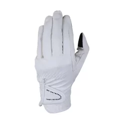 Hy Equestrian Roka Rose Riding Gloves - Adult (White)